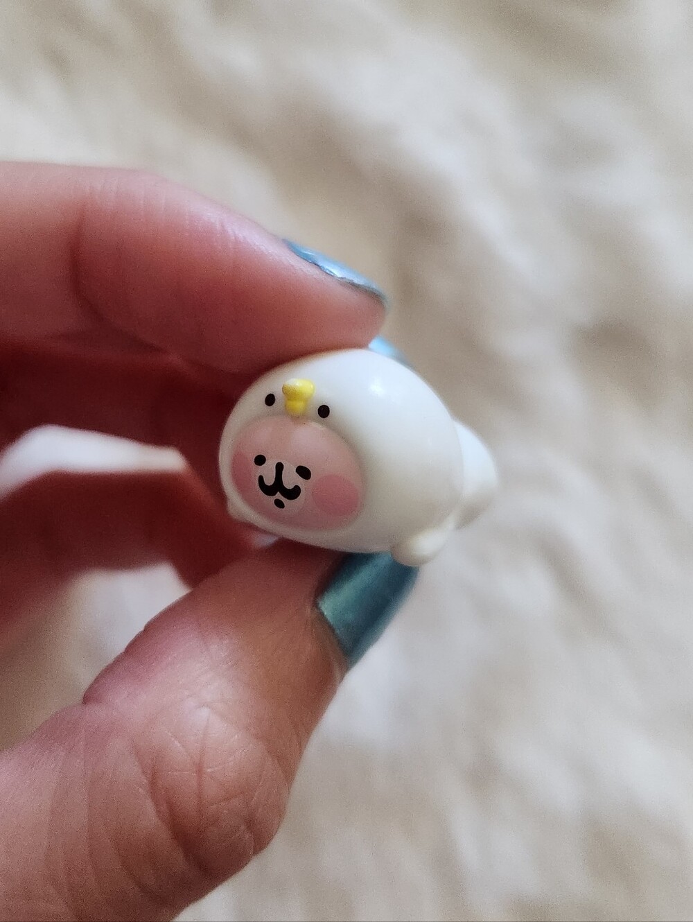 Kanahei pink bunny in white chicken suit figure